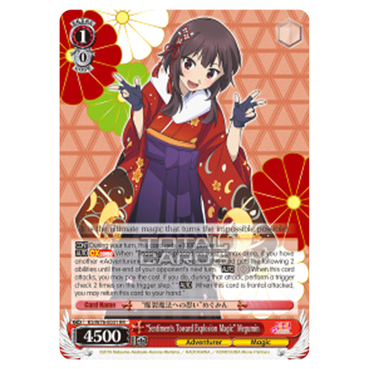 Weiss Schwarz - KONOSUBA - God’s blessing on this wonderful world! Legend of Crimson - "Sentiments Toward Explosion Magic" Megumin (Double Rare) KS/W76-E031