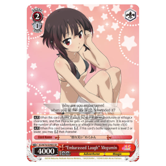 Weiss Schwarz - KONOSUBA - God’s blessing on this wonderful world! Legend of Crimson - "Embarassed Laugh" Megumin (Super Rare) KS/W76-E040S