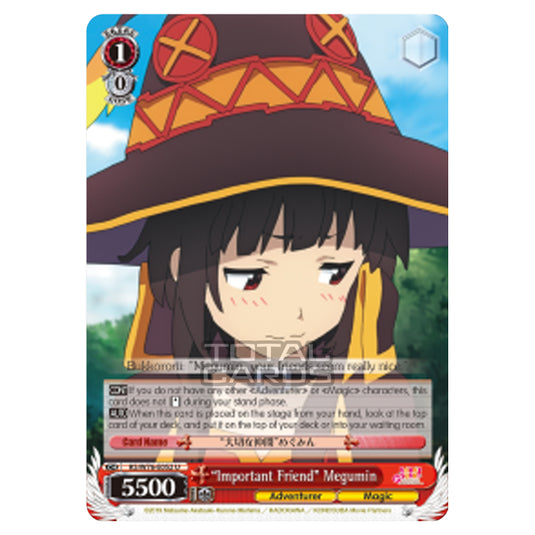 Weiss Schwarz - KONOSUBA - God’s blessing on this wonderful world! Legend of Crimson - "Important Friend" Megumin (Uncommon) KS/W76-E052