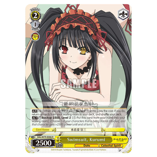 Weiss Schwarz - Date A Live - Swimsuit, Kurumi (R) DAL/W79-E006