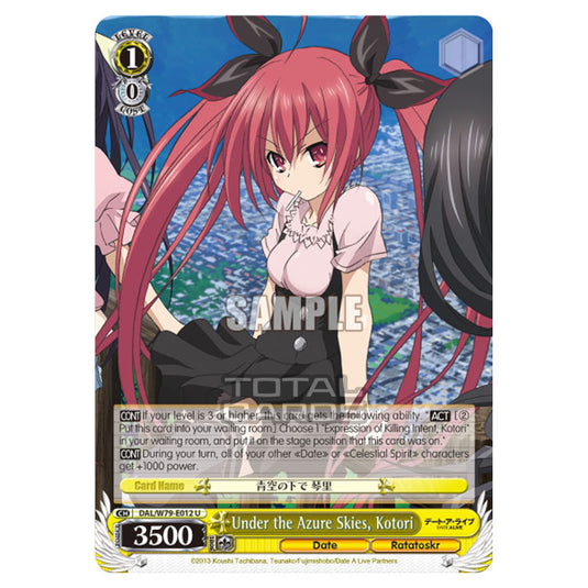 Weiss Schwarz - Date A Live - Under the Azure Skies, Kotori (U) DAL/W79-E012