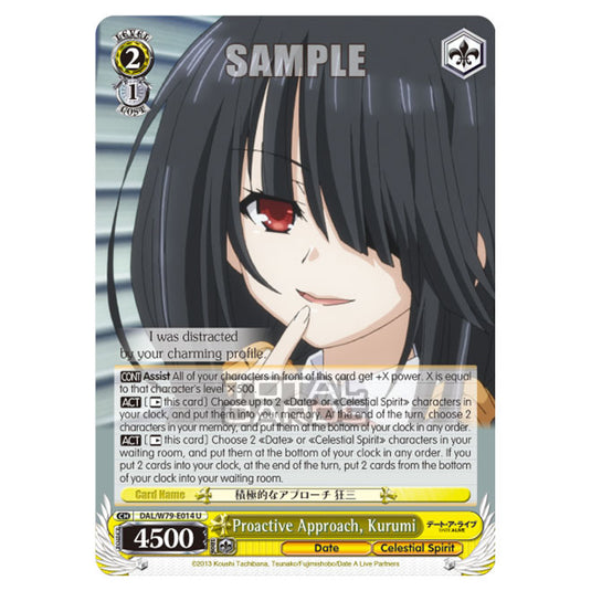 Weiss Schwarz - Date A Live - Proactive Approach, Kurumi (U) DAL/W79-E014