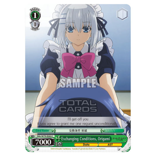 Weiss Schwarz - Date A Live - Exchanging Conditions, Origami (C) DAL/W79-E044
