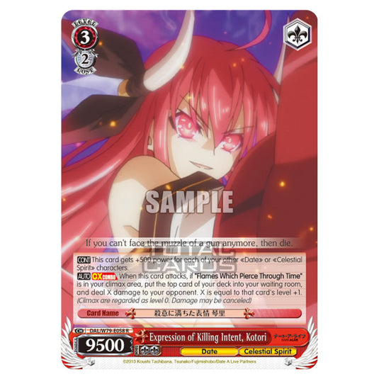 Weiss Schwarz - Date A Live - Expression of Killing Intent, Kotori (R) DAL/W79-E058