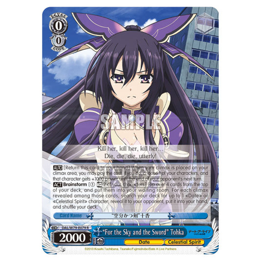 Weiss Schwarz - Date A Live - "For the Sky and the Sword" Tohka (R) DAL/W79-E079
