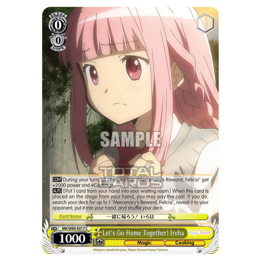 Weiss Schwarz - Magia Record: Puella Magi Madoka Magica Side Story - Let's Go Home Together! Iroha (C) MR/W80-E017