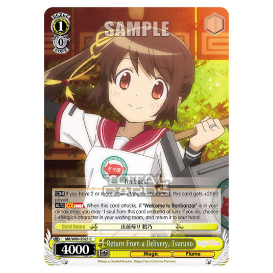 Weiss Schwarz - Magia Record: Puella Magi Madoka Magica Side Story - Return From a Delivery, Tsuruno (C) MR/W80-E021