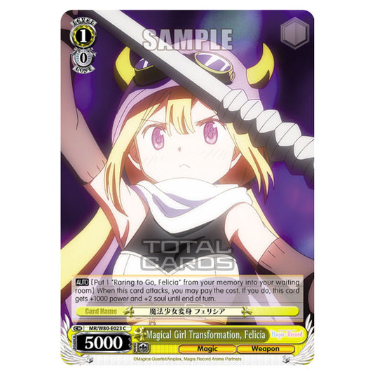 Weiss Schwarz - Magia Record: Puella Magi Madoka Magica Side Story - Magical Girl Transformation, Felicia (C) MR/W80-E023