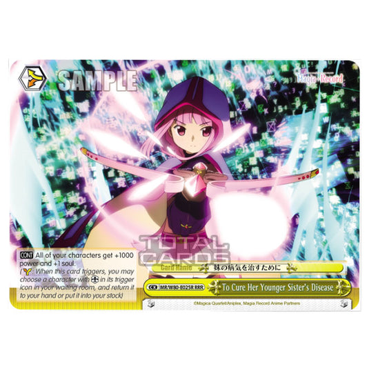 Weiss Schwarz - Magia Record: Puella Magi Madoka Magica Side Story - To Cure Her Younger Sister's Disease (RRR) MR/W80-E025R