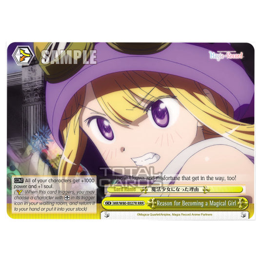 Weiss Schwarz - Magia Record: Puella Magi Madoka Magica Side Story - Reason for Becoming a Magical Girl (RRR) MR/W80-E027R