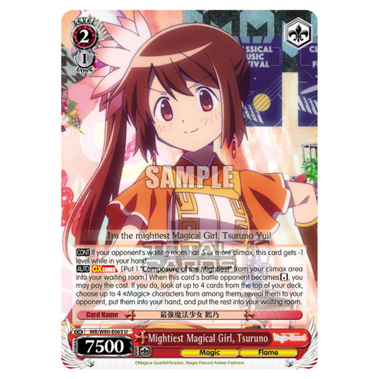 Weiss Schwarz - Magia Record: Puella Magi Madoka Magica Side Story - Mightiest Magical Girl, Tsuruno (U) MR/W80-E063