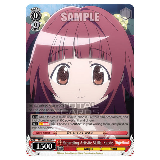 Weiss Schwarz - Magia Record: Puella Magi Madoka Magica Side Story - Regarding Artistic Skills, Kaede (C) MR/W80-E066