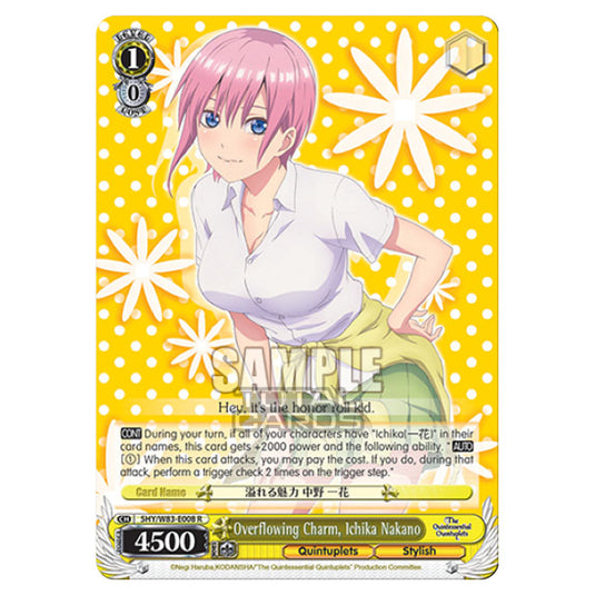 Weiss Schwarz - The Quintessential Quintuplets - Overflowing Charm, Ichika Nakano (R) 5HY/W83-E008