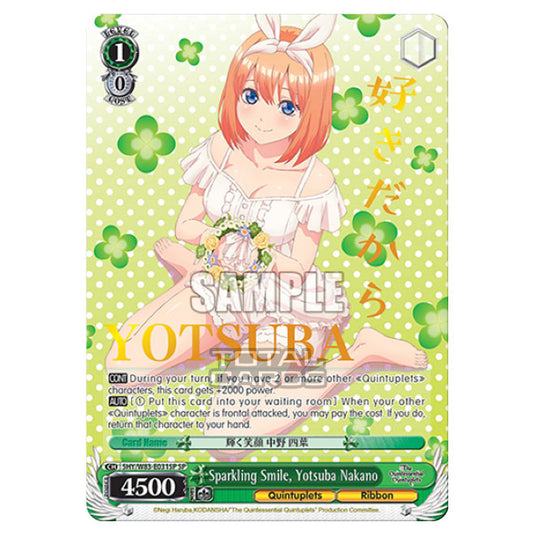 Weiss Schwarz - The Quintessential Quintuplets - Sparkling Smile, Yotsuba Nakano (SP) 5HY/W83-E031SP