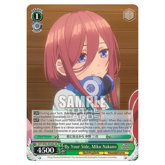 Weiss Schwarz - The Quintessential Quintuplets - By Your Side, Miku Nakano (SR) 5HY/W83-E034S