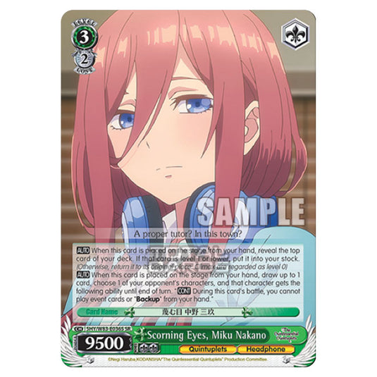 Weiss Schwarz - The Quintessential Quintuplets - Scorning Eyes, Miku Nakano (SR) 5HY/W83-E036S