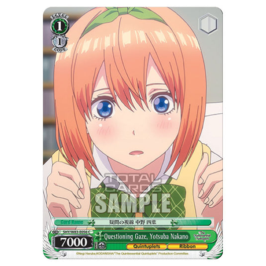 Weiss Schwarz - The Quintessential Quintuplets - Questioning Gaze, Yotsuba Nakano (C) 5HY/W83-E056