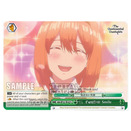 Weiss Schwarz - The Quintessential Quintuplets - Carefree Smile (CR) 5HY/W83-E060