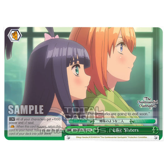 Weiss Schwarz - The Quintessential Quintuplets - Like Sisters (CC) 5HY/W83-E061