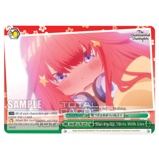 Weiss Schwarz - The Quintessential Quintuplets - Making Up Starts With Lies (RRR) 5HY/W83-E062R