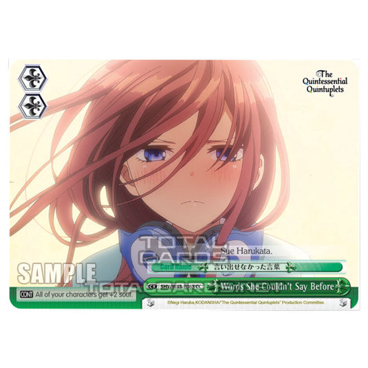 Weiss Schwarz - The Quintessential Quintuplets - Words She Couldn't Say Before (CC) 5HY/W83-E063