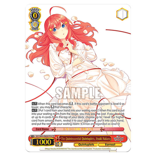 Weiss Schwarz - The Quintessential Quintuplets - The Quintessential Quintuplets, Itsuki Nakano (HYR) 5HY/W83-E065HYR