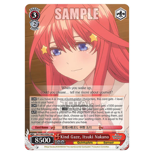 Weiss Schwarz - The Quintessential Quintuplets - Kind Gaze, Itsuki Nakano (RR) 5HY/W83-E067