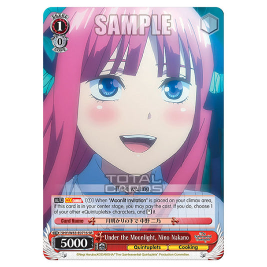 Weiss Schwarz - The Quintessential Quintuplets - Under the Moonlight, Nino Nakano (SR) 5HY/W83-E071S