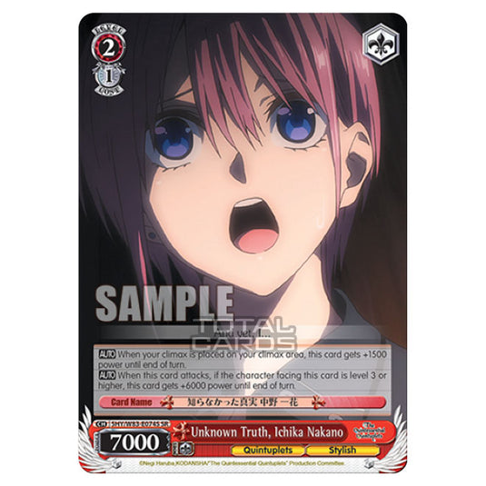 Weiss Schwarz - The Quintessential Quintuplets - Unknown Truth, Ichika Nakano (SR) 5HY/W83-E074S