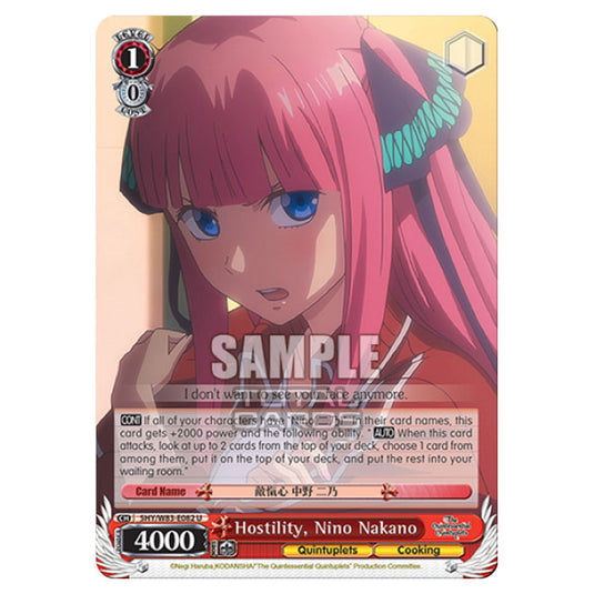 Weiss Schwarz - The Quintessential Quintuplets - Hostility, Nino Nakano (U) 5HY/W83-E082