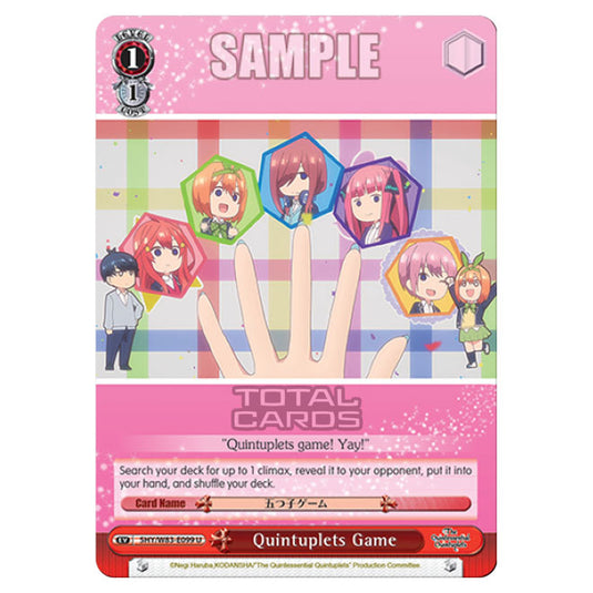 Weiss Schwarz - The Quintessential Quintuplets - Quintuplets Game (U) 5HY/W83-E099