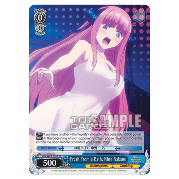 The Quintessential Quintuplets Weiss Schwarz 'Fresh selling From A Bath' Nino Nakano SP