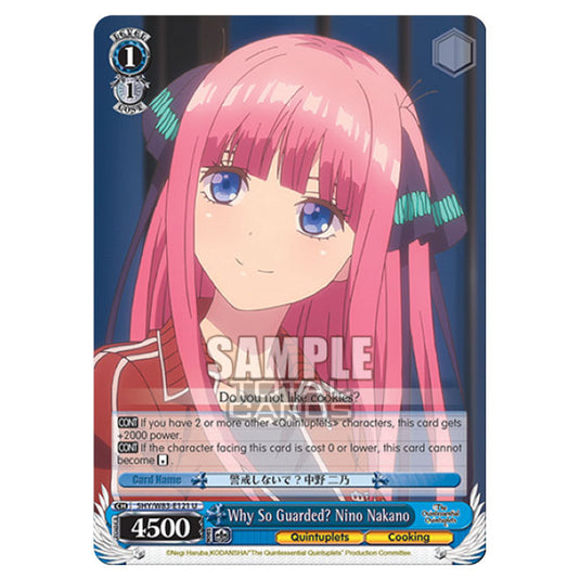 Weiss Schwarz - The Quintessential Quintuplets - Why So Guarded? Nino Nakano (U) 5HY/W83-E121