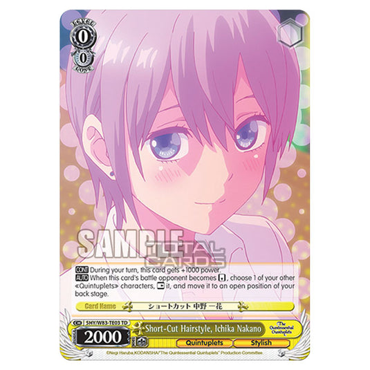 Weiss Schwarz - The Quintessential Quintuplets - Quintessential Box - Short-Cut Hairstyle, Ichika Nakano (TD) 5HY/W83-TE03