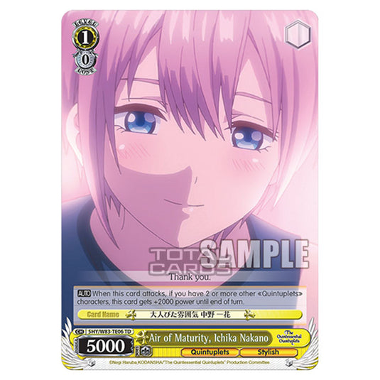 Weiss Schwarz - The Quintessential Quintuplets - Quintessential Box - Air of Maturity, Ichika Nakano (TD) 5HY/W83-TE06