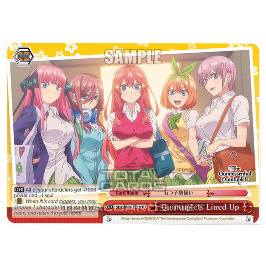 Weiss Schwarz - The Quintessential Quintuplets - Quintessential Box - Quintuplets Lined Up (TD) 5HY/W83-TE18