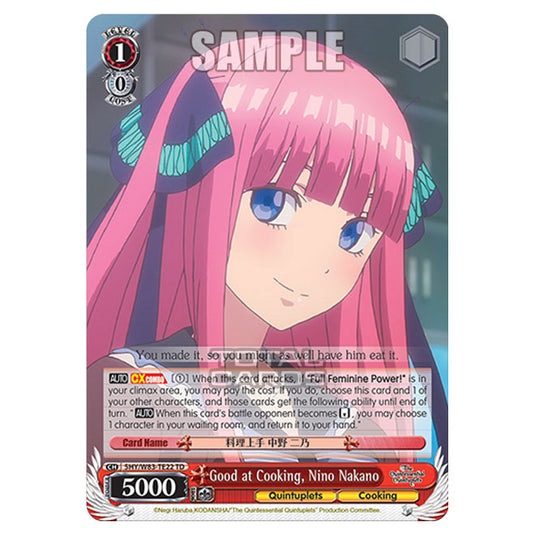 Weiss Schwarz - The Quintessential Quintuplets - Quintessential Box - Good at Cooking, Nino Nakano (TD) 5HY/W83-TE22