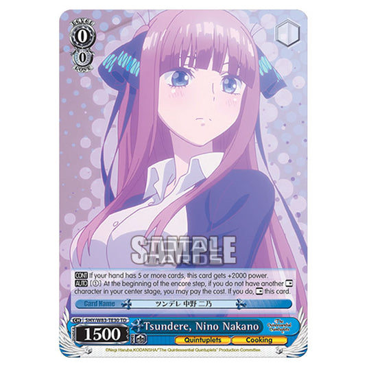 Weiss Schwarz - The Quintessential Quintuplets - Quintessential Box - Tsundere, Nino Nakano (TD) 5HY/W83-TE30