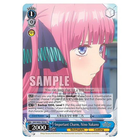 Weiss Schwarz - The Quintessential Quintuplets - Quintessential Box - Important Charm, Nino Nakano (TD) 5HY/W83-TE31