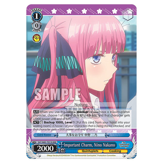 Weiss Schwarz - The Quintessential Quintuplets - Quintessential Box - Important Charm, Nino Nakano (RRR) 5HY/W83-TE31R