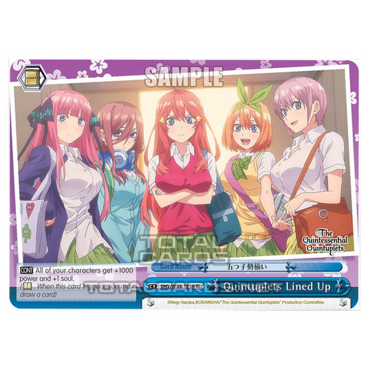 Weiss Schwarz - The Quintessential Quintuplets - Quintessential Box - Quintuplets Lined Up (TD) 5HY/W83-TE36