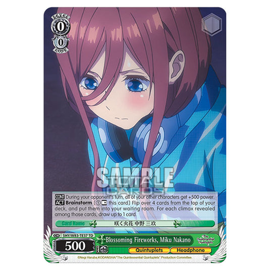 Weiss Schwarz - The Quintessential Quintuplets - Quintessential Box - Blossoming Fireworks, Miku Nakano (TD) 5HY/W83-TE37