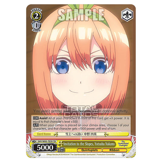 Weiss Schwarz - The Quintessential Quintuplets - Quintessential Box - Invitation to the Slopes, Yotsuba Nakano (TD) 5HY/W83-TE59