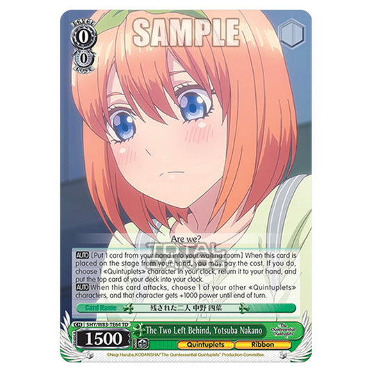 Weiss Schwarz - The Quintessential Quintuplets - Quintessential Box - The Two Left Behind, Yotsuba Nakano (TD) 5HY/W83-TE64