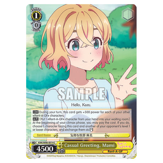 Weiss Schwarz - Rent-A-Girlfriend - Casual Greeting, Mami (C) KNK/W86-E014