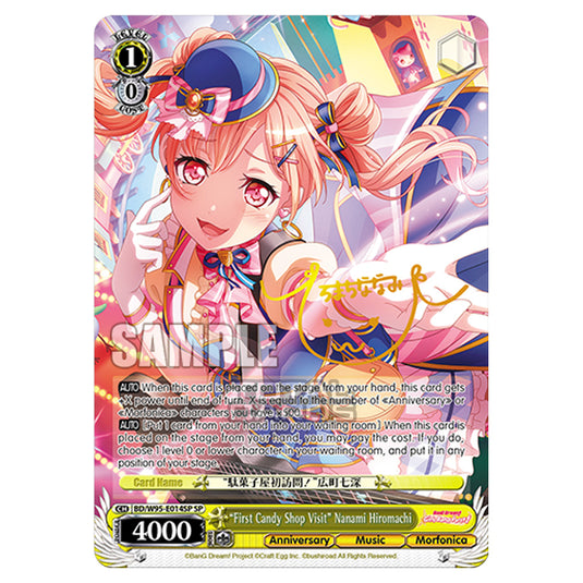 Weiss Schwarz -  BanG Dream! Girls Band Party! - 5th Anniversary - "First Candy Shop Visit" Nanami Hiromachi (SP) BD/W95-E014SP