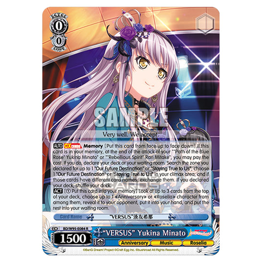 Weiss Schwarz -  BanG Dream! Girls Band Party! - 5th Anniversary - "VERSUS" Yukina Minato (R) BD/W95-E084