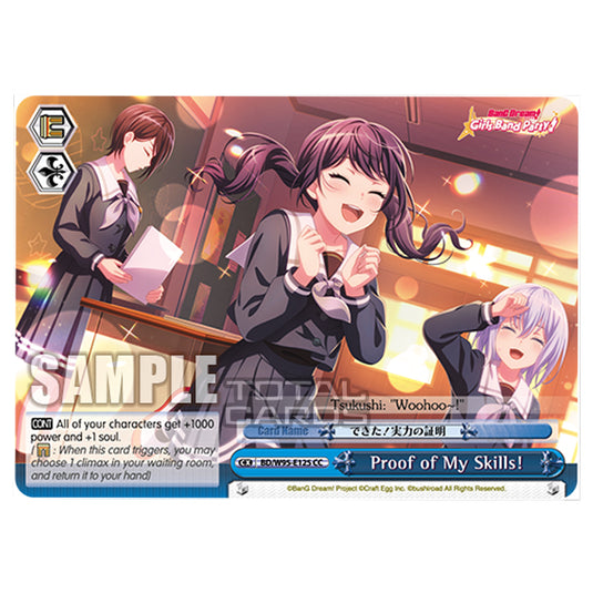 Weiss Schwarz -  BanG Dream! Girls Band Party! - 5th Anniversary - Proof of My Skills! (CC) BD/W95-E125