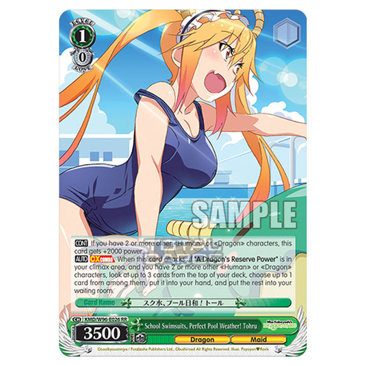 Weiss Schwarz - Miss Kobayashi's Dragon Maid - School Swimsuits, Perfect Pool Weather! Tohru (RR) KMD/W96-E026