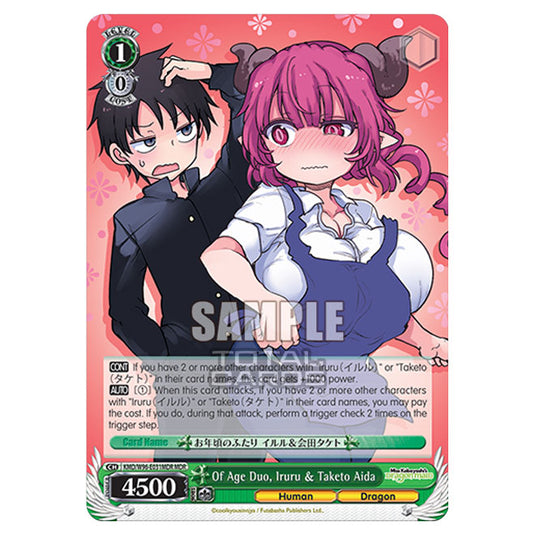 Weiss Schwarz - Miss Kobayashi's Dragon Maid - Of Age Duo, Iruru & Taketo Aida (MDR) KMD/W96-E031MDR